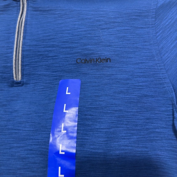 NWT Calvin Klein Blue Quarter Zip Pullover Men’s Size Large - Picture 5 of 9